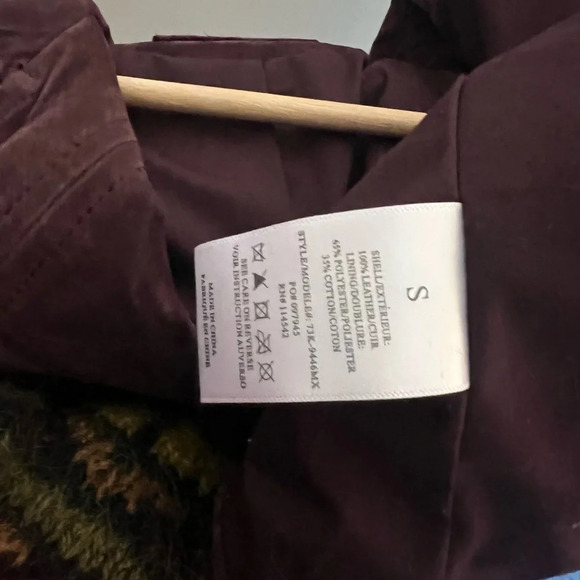 SL8 for Blank NYC Wine Red Burgundy Suede Leather Jacket, size small - Picture 5 of 5